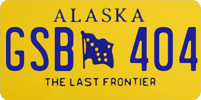 AK license plate GSB404