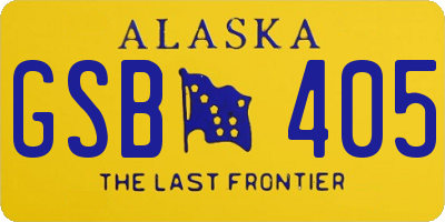 AK license plate GSB405