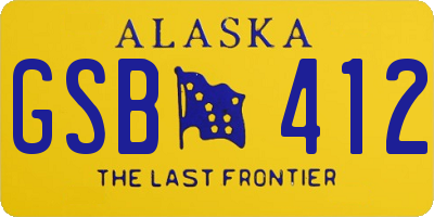 AK license plate GSB412