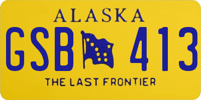 AK license plate GSB413