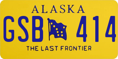 AK license plate GSB414