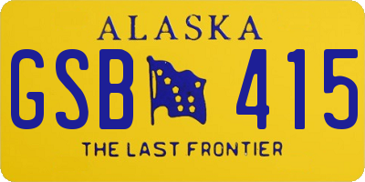 AK license plate GSB415