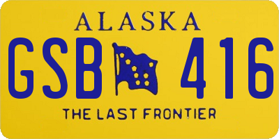 AK license plate GSB416