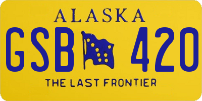 AK license plate GSB420