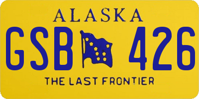 AK license plate GSB426