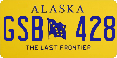 AK license plate GSB428