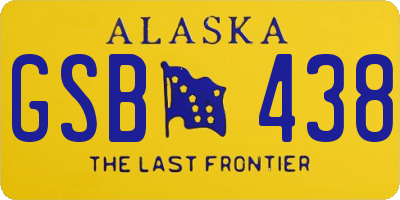 AK license plate GSB438
