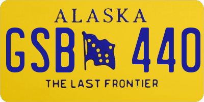 AK license plate GSB440