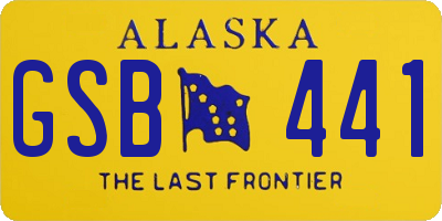 AK license plate GSB441