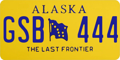 AK license plate GSB444