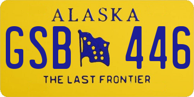 AK license plate GSB446