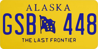 AK license plate GSB448