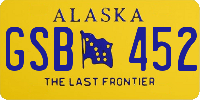 AK license plate GSB452