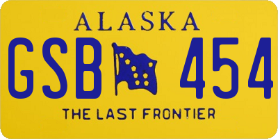 AK license plate GSB454