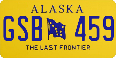 AK license plate GSB459