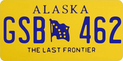 AK license plate GSB462