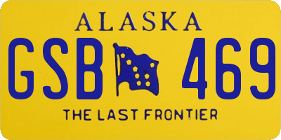 AK license plate GSB469
