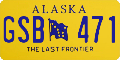 AK license plate GSB471