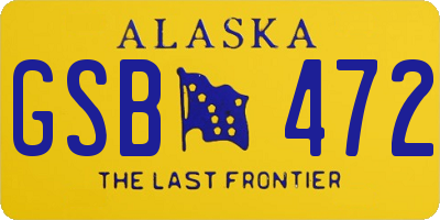 AK license plate GSB472