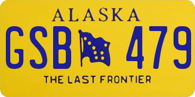 AK license plate GSB479