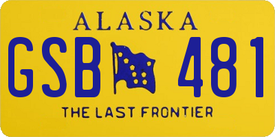 AK license plate GSB481