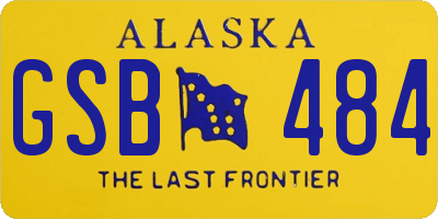 AK license plate GSB484