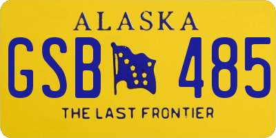 AK license plate GSB485