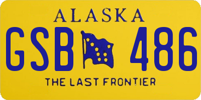 AK license plate GSB486