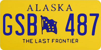 AK license plate GSB487