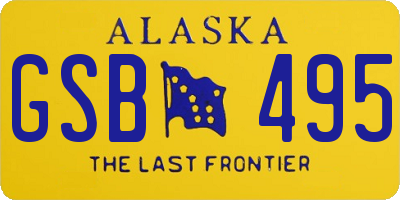 AK license plate GSB495