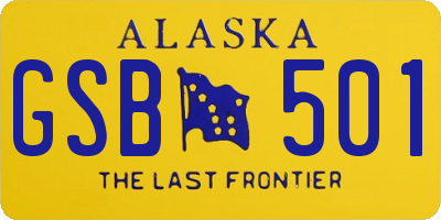 AK license plate GSB501