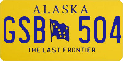 AK license plate GSB504
