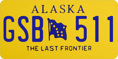 AK license plate GSB511