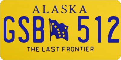 AK license plate GSB512