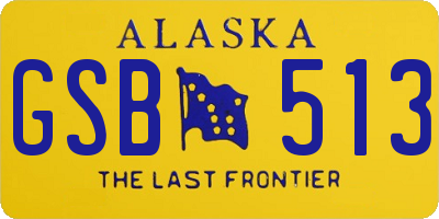 AK license plate GSB513