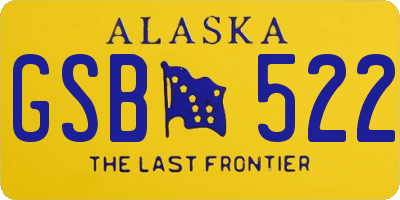 AK license plate GSB522
