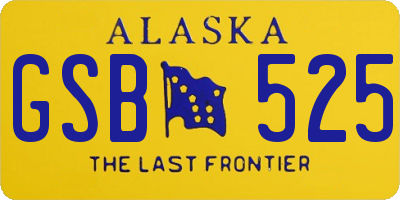 AK license plate GSB525