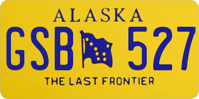 AK license plate GSB527