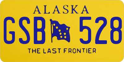 AK license plate GSB528