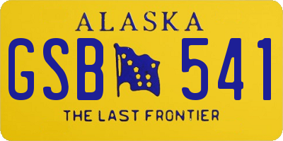 AK license plate GSB541