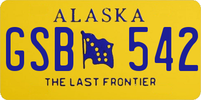 AK license plate GSB542