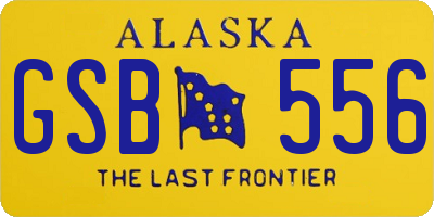 AK license plate GSB556