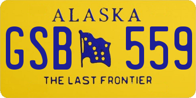 AK license plate GSB559