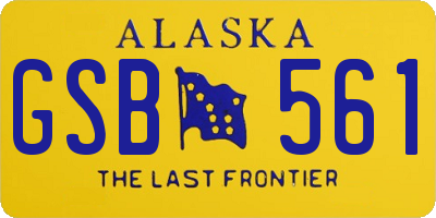 AK license plate GSB561