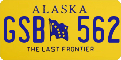 AK license plate GSB562
