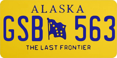 AK license plate GSB563