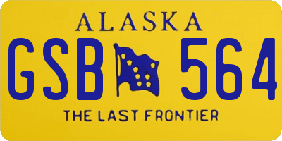 AK license plate GSB564