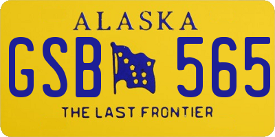 AK license plate GSB565