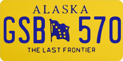 AK license plate GSB570