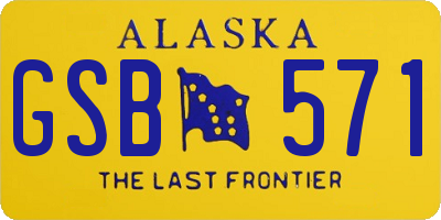 AK license plate GSB571